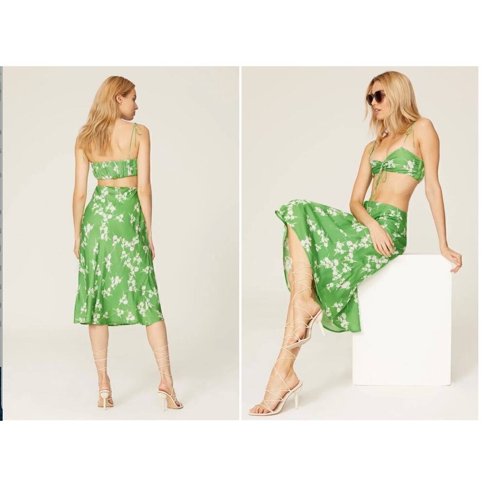 THIRD FORM Rolling Fields Bias Midi Skirt SZ 6 - image 5